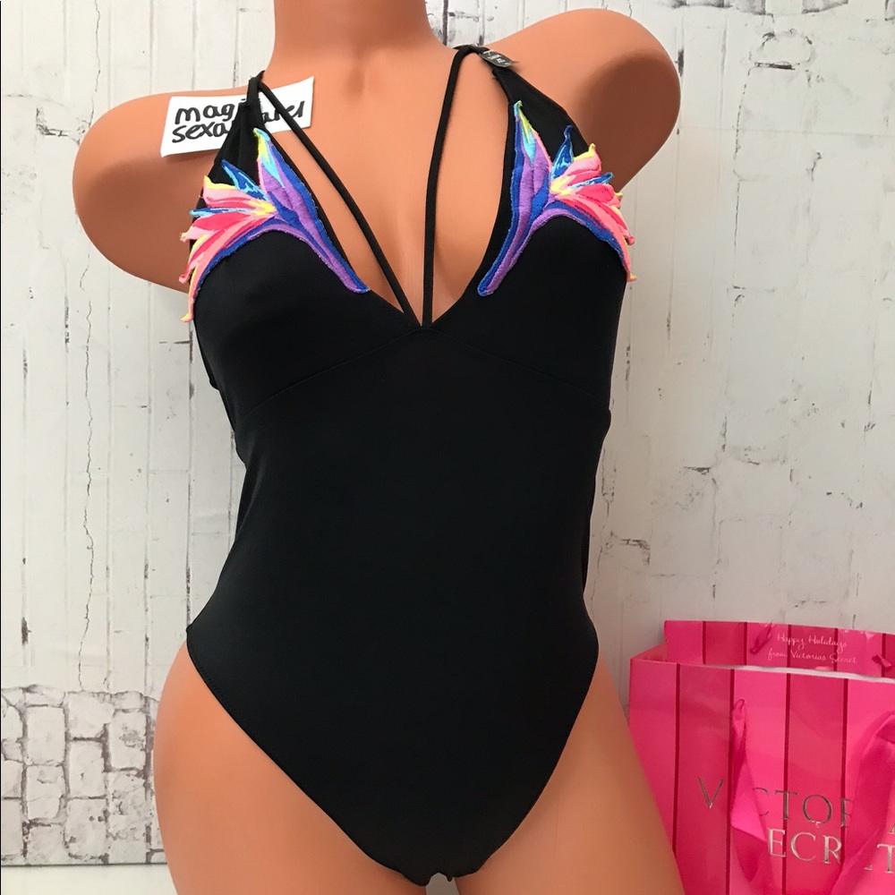 VS PINK L BATHING SUIT APPLIQUÉ EMBROIDERED